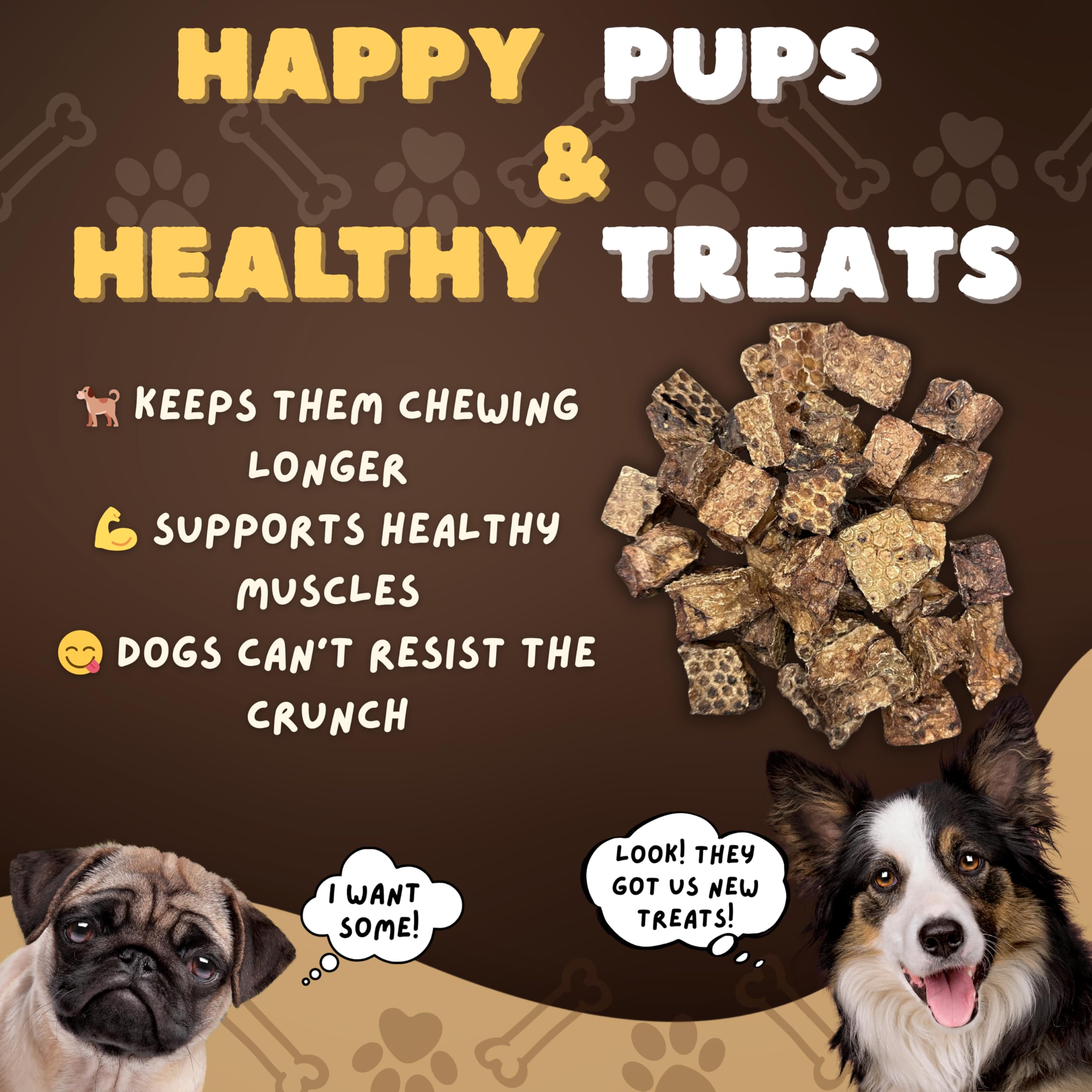 Woofley's Crunchy Lamb Lung Cubes packaging-label – clear single-ingredient information