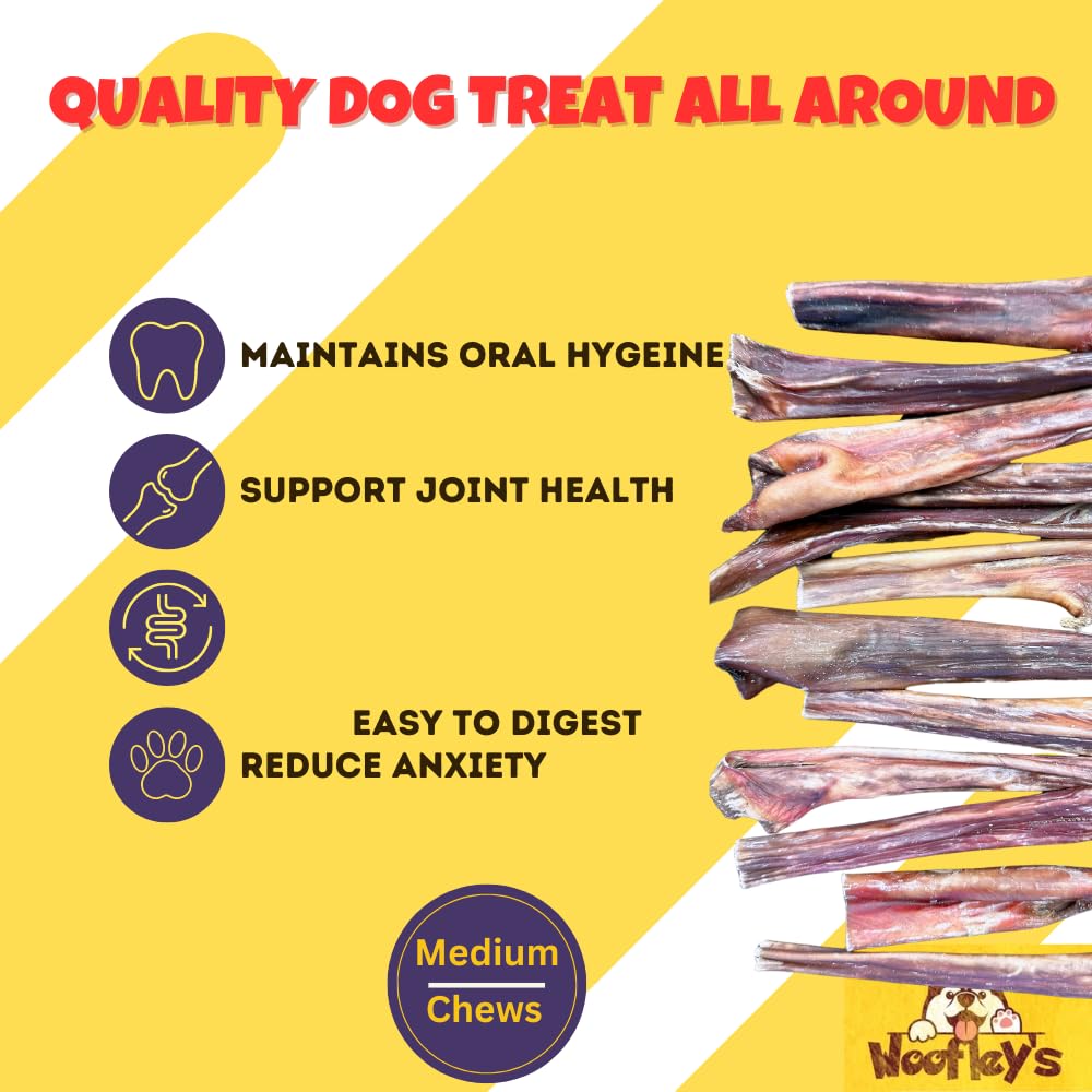 Close-up texture of Woofley's Esophagus Stick shows natural, easily-digestible chew.