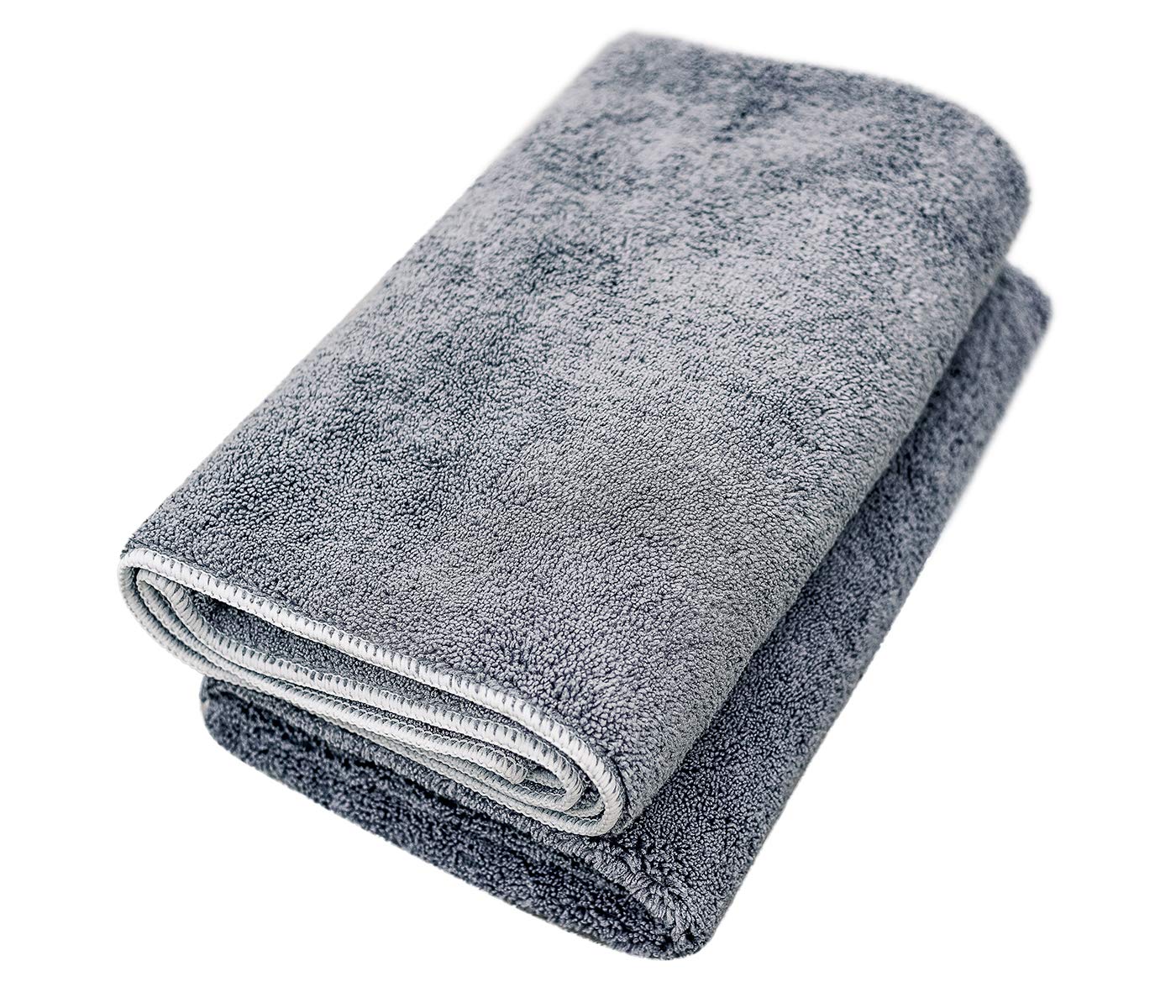Wooflinen microfiber pet bath towel 2-pack front view showing quick-dry performance for pets.