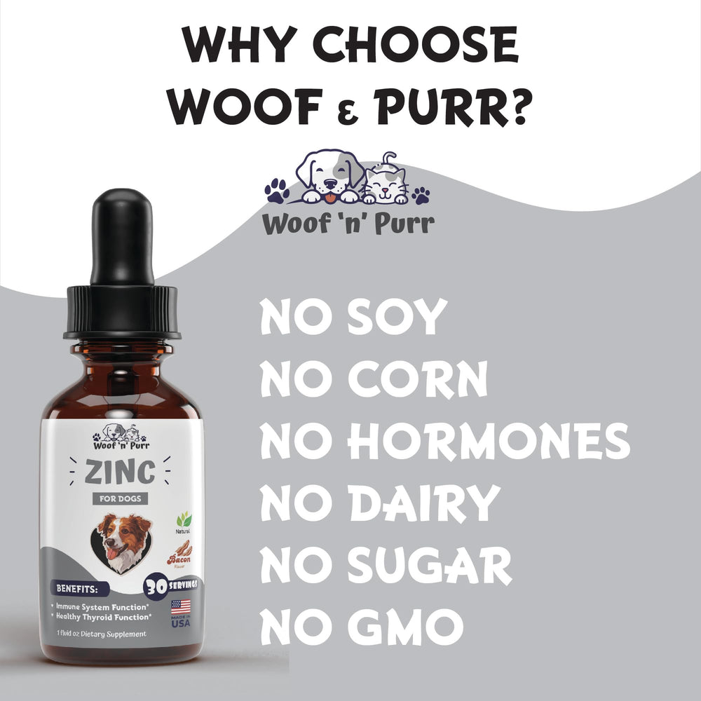 Woof 'n' Purr Zinc for Dogs digestive enzymes support digestion and energy