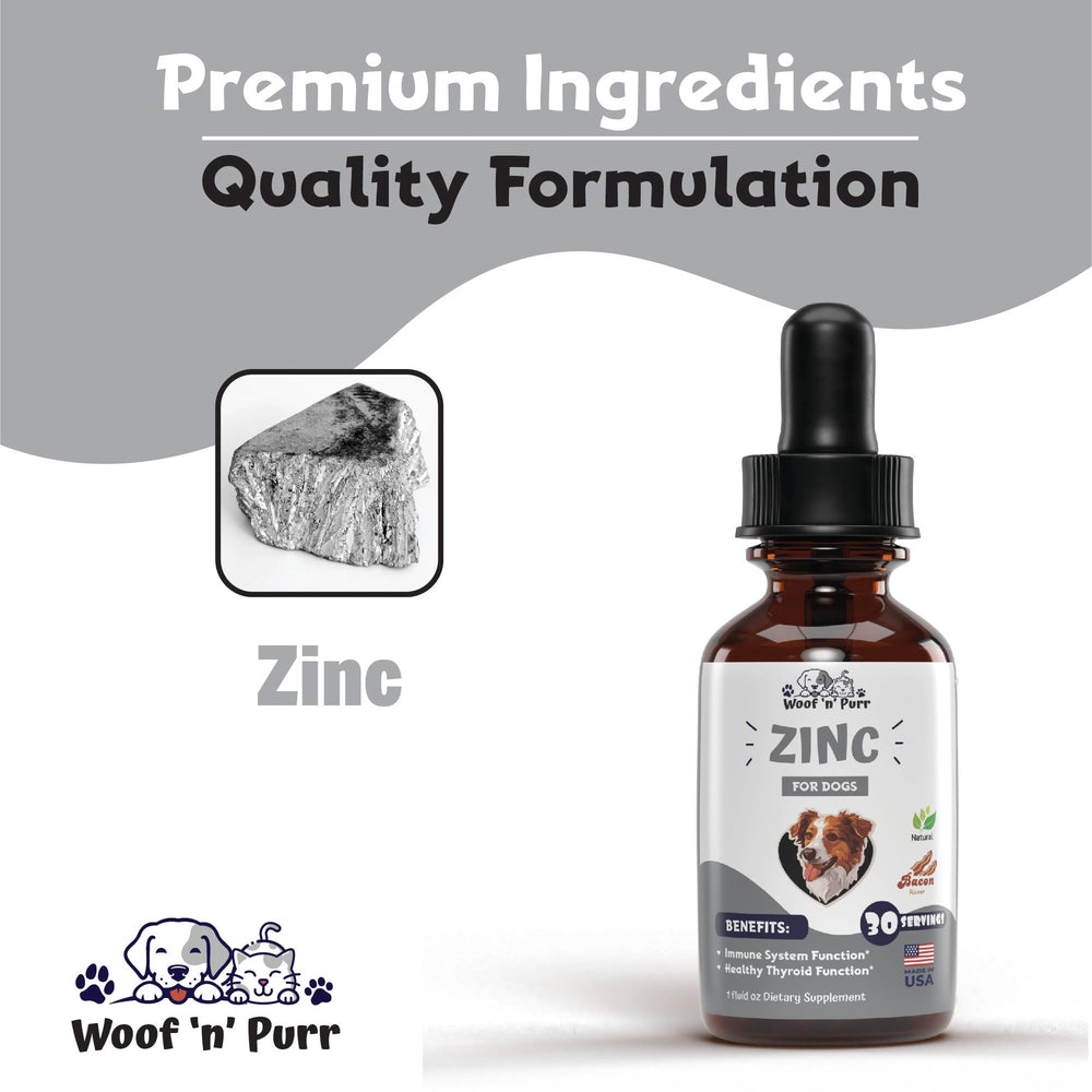 Woof 'n' Purr Zinc for Dogs immune boost supports natural defenses