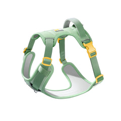 WOOFO Core harness with handle and pocket in avocado green for easy control.