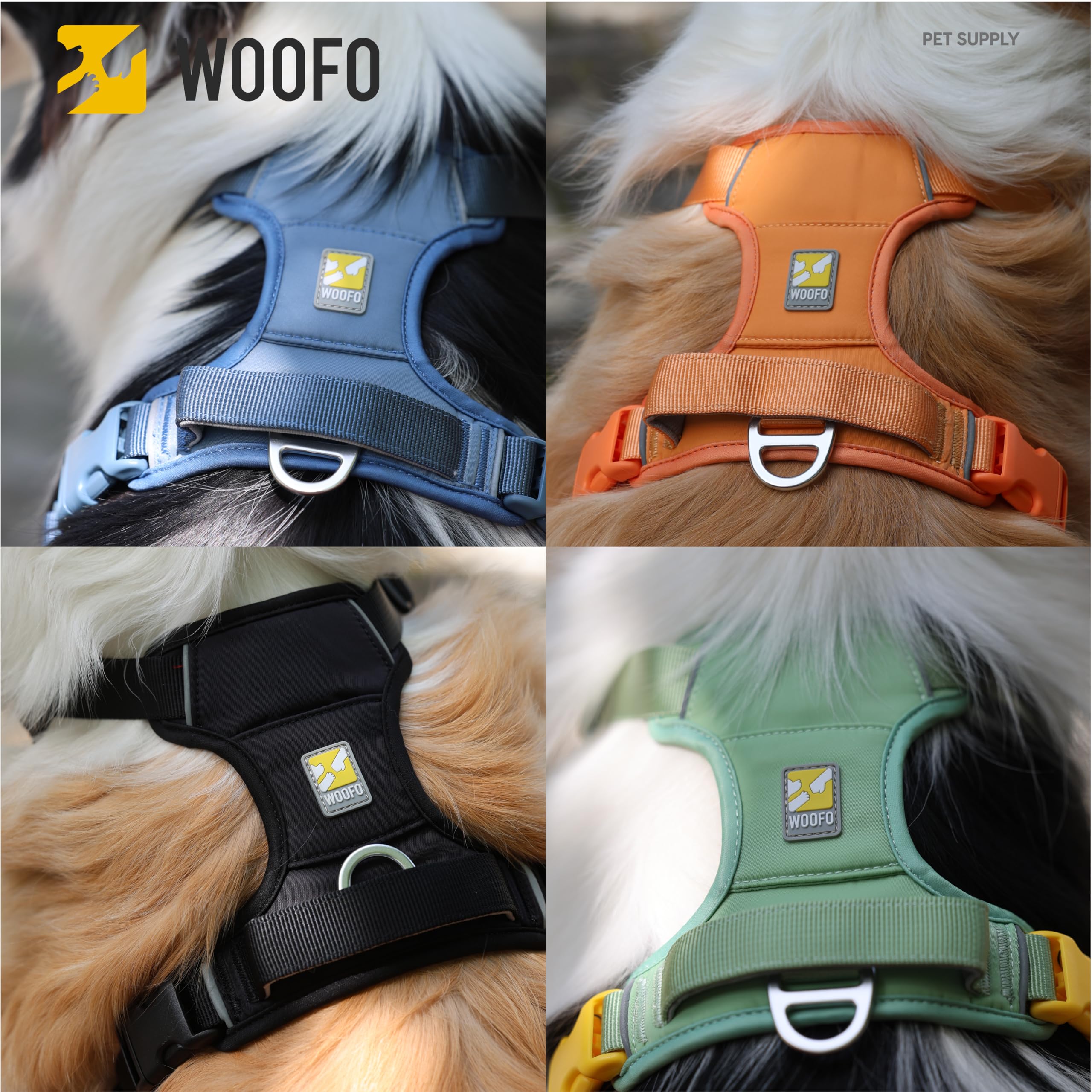 WOOFO Core harness wear-resistant shell stands up to active dogs.