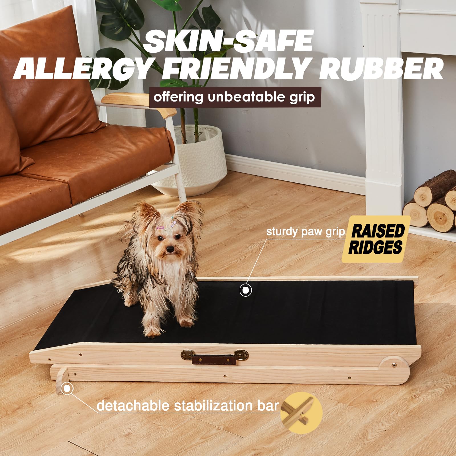 Woohoo Lab dog ramp collapsible and fully assembled for immediate use.