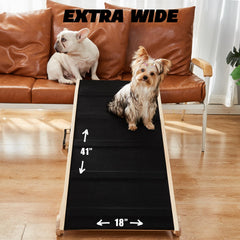 Woohoo Lab dog ramp folding wooden design for simple storage.