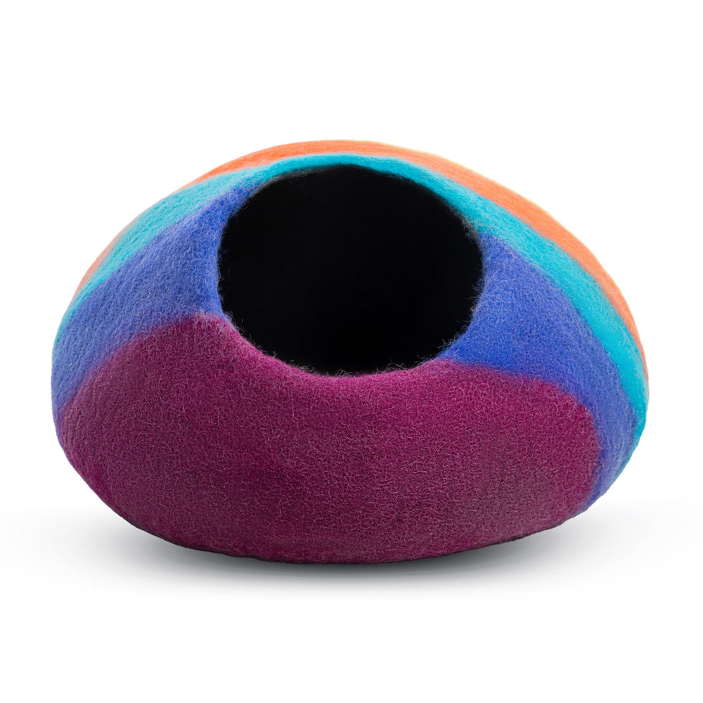 Woolygon rainbow twist exterior highlights playful style and durable cover.