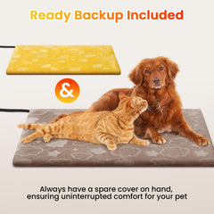 WOOMER heating pad XL 35x24 shows removable cover for quick washing and swaps.