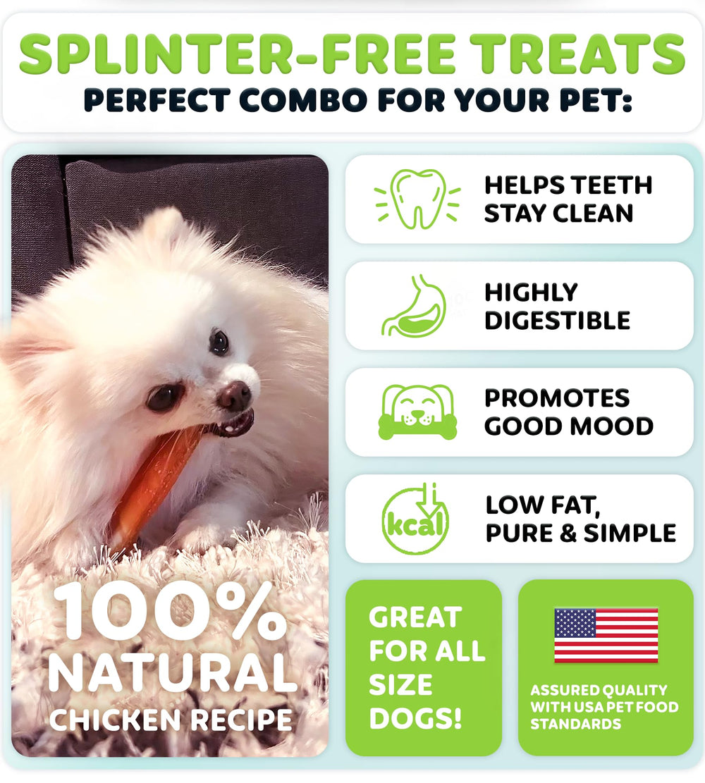 Wootsy chicken-wrapped rawhide stick texture detail emphasizes natural ingredients.
