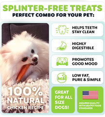 Wootsy chicken-wrapped rawhide stick texture detail emphasizes natural ingredients.