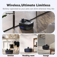 WOPET 5000mAh cordless fountain enables water on the go.
