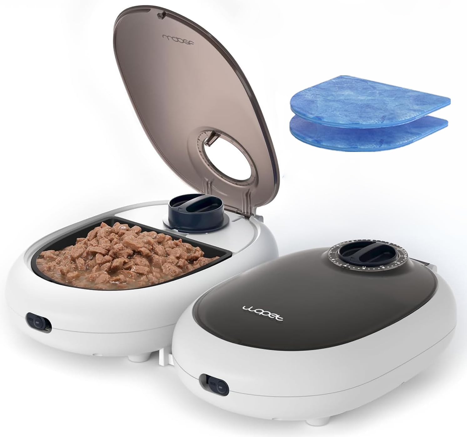WOPET automatic cat feeder timer display for scheduled meals