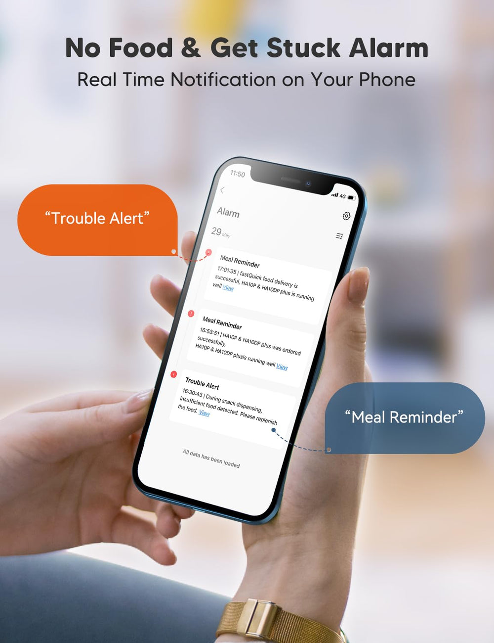 WOPET app-control dashboard enables quick scheduling and monitoring.
