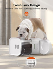 WOPET automatic feeder meal-dispensing captures precise portions for healthier feeding.