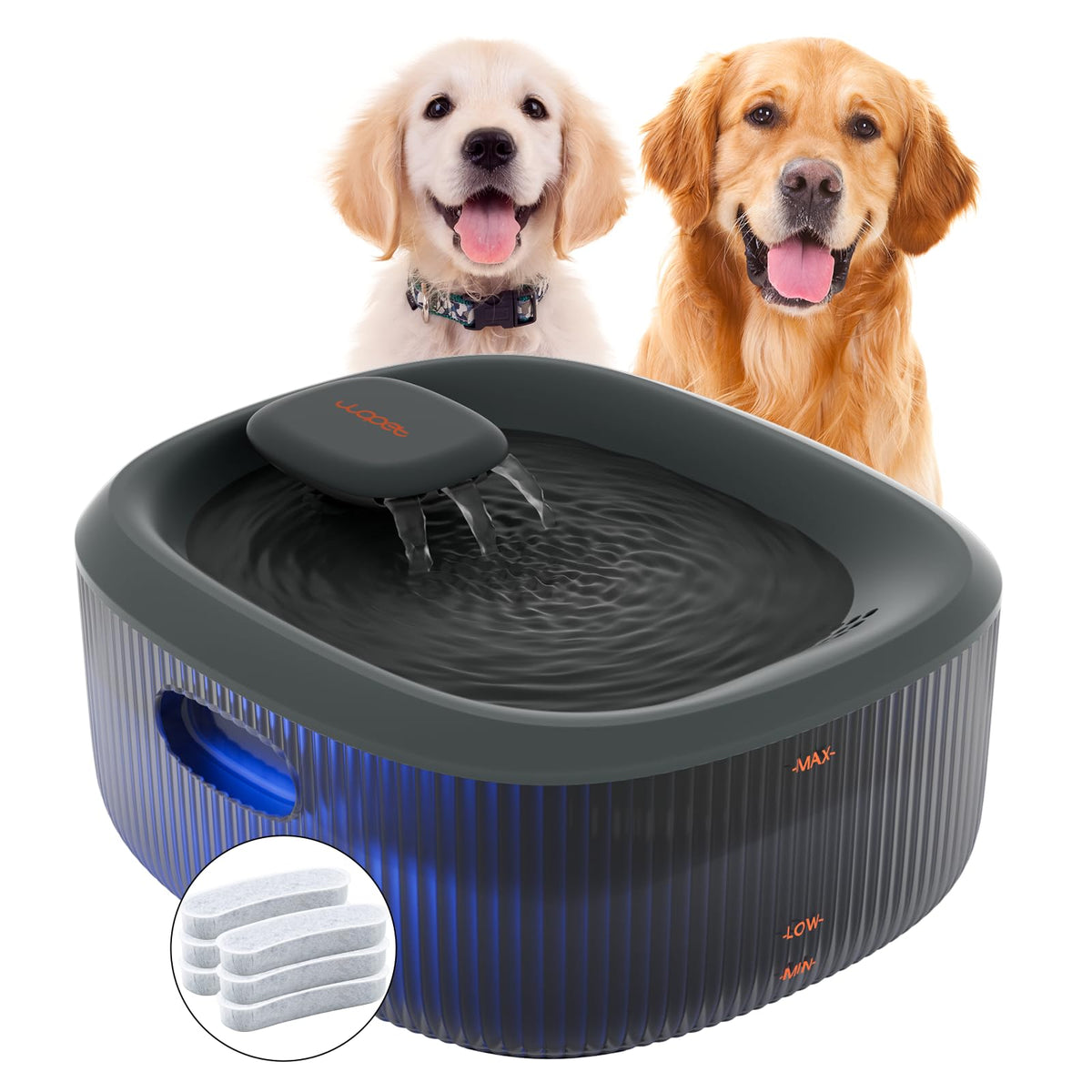 WOPET dog water fountain large-capacity reservoir for multi-pet homes
