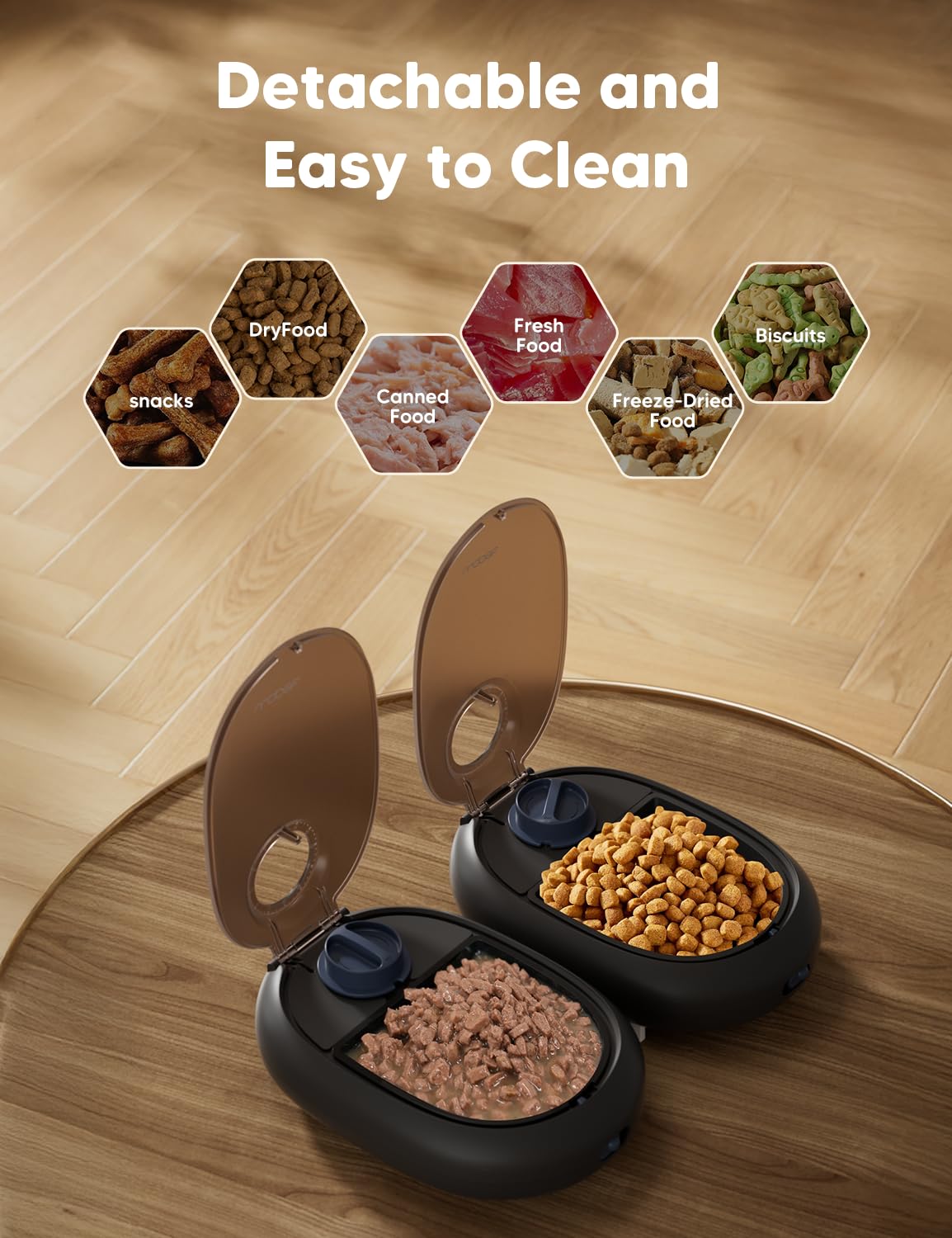 WOPET non-slip base stabilizes the feeder during meals
