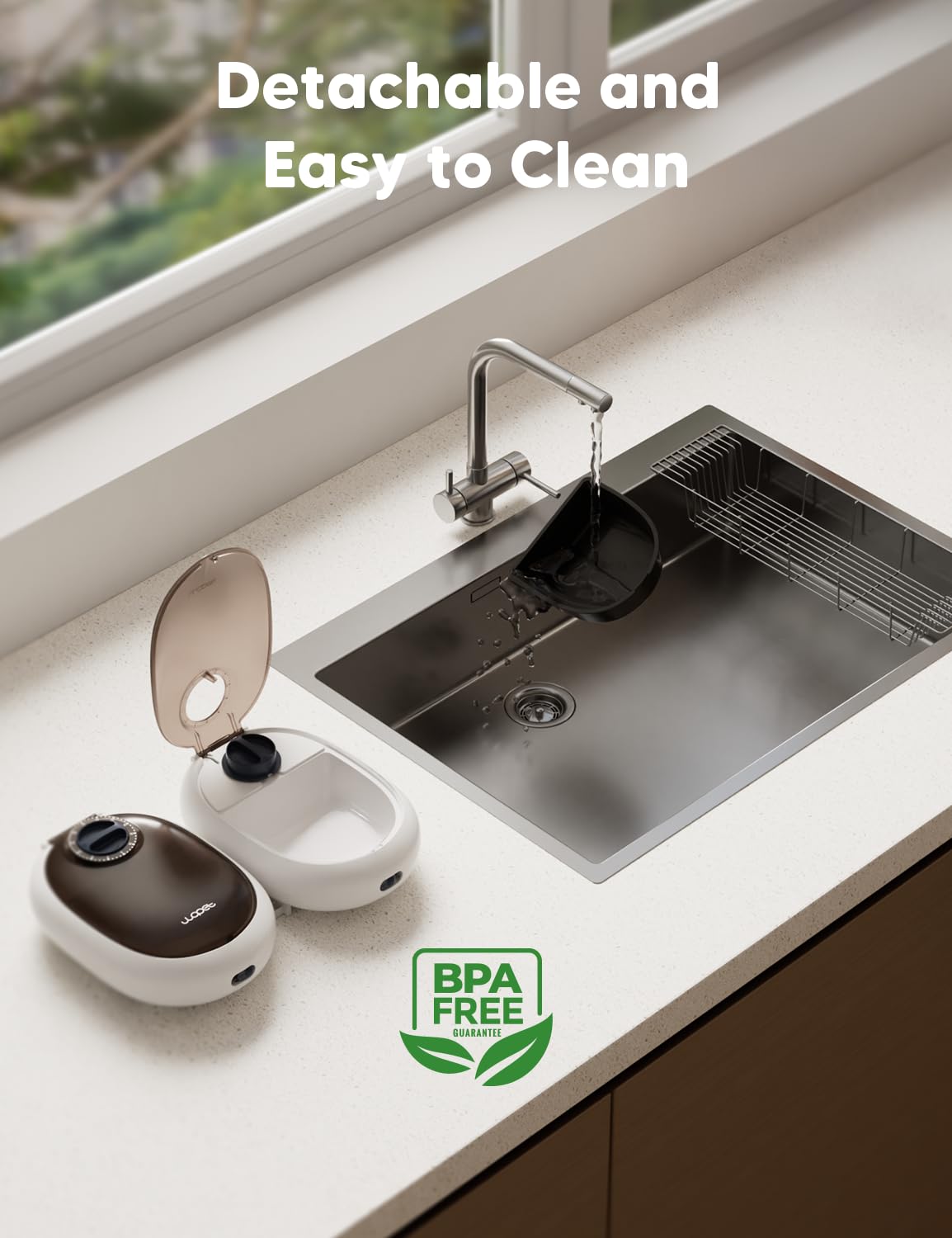 WOPET removable feeding tray makes cleanup quick and simple