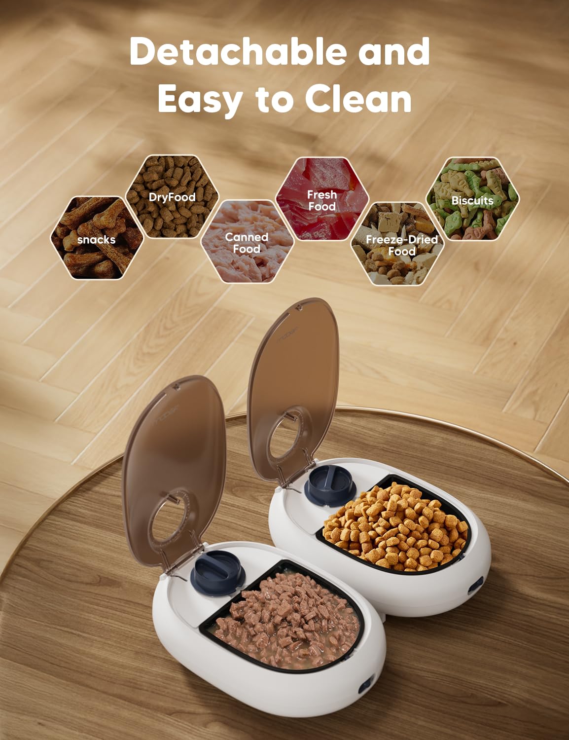 WOPET feeder silent operation minimizes disturbance during feeding