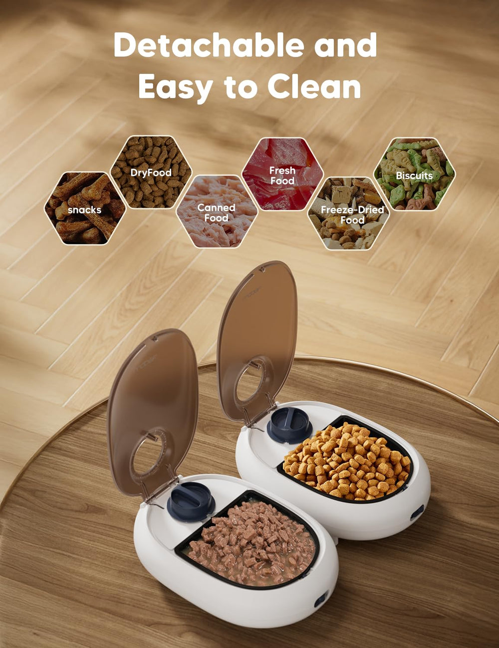 WOPET feeder silent operation minimizes disturbance during feeding