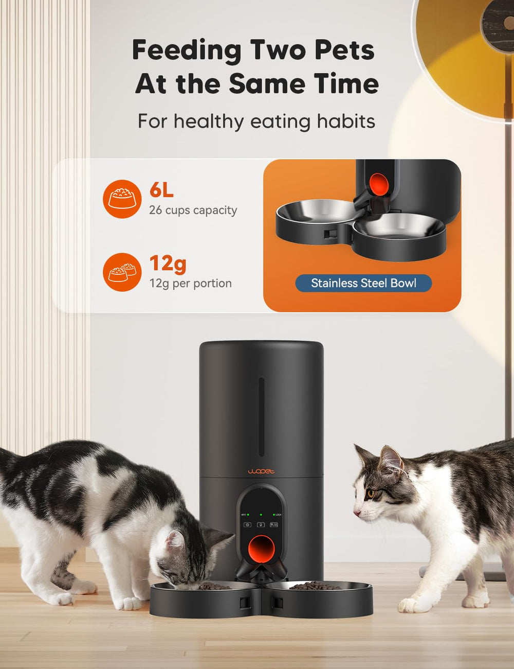 WOPET meal calls feature recording a message to call your pet