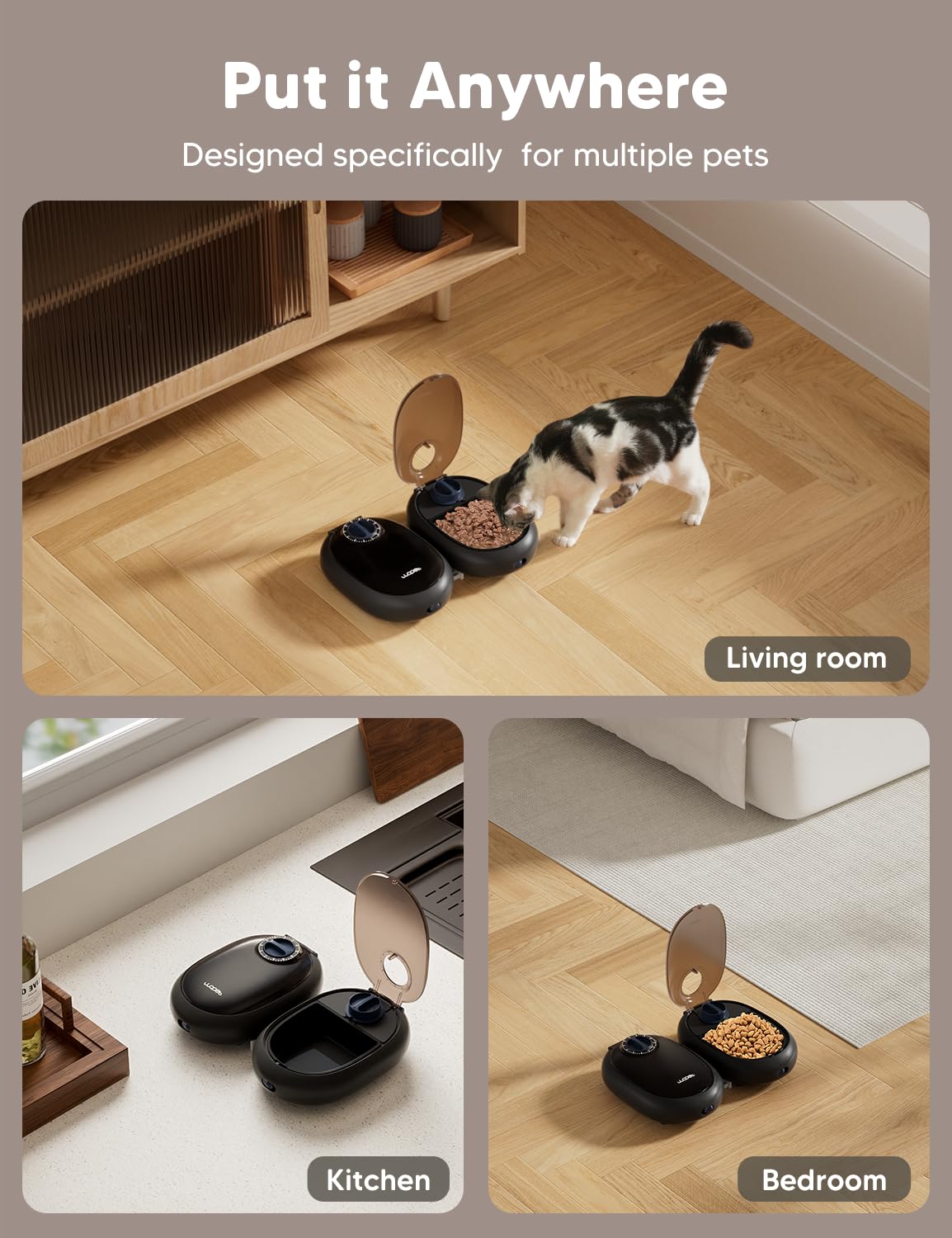 WOPET programmable timer dial for easy planned meals when you are away