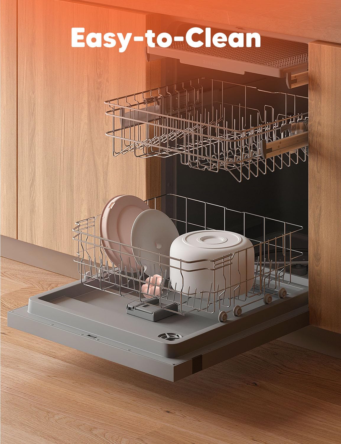 WOPET W03 Lite white and orange design blends with modern homes