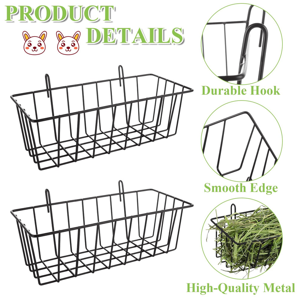 WOPPLXY hollow mesh hay rack prevents waste and keeps feeding neat
