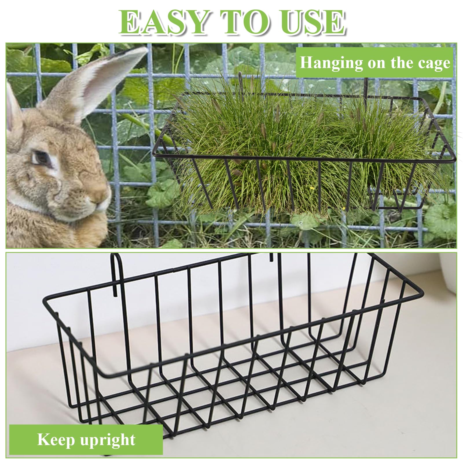 WOPPLXY wall-mounted hay feeder for small pets indoors or outdoors