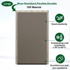 Wordcam dog door flap with bottom magnetic closure to reduce drafts.