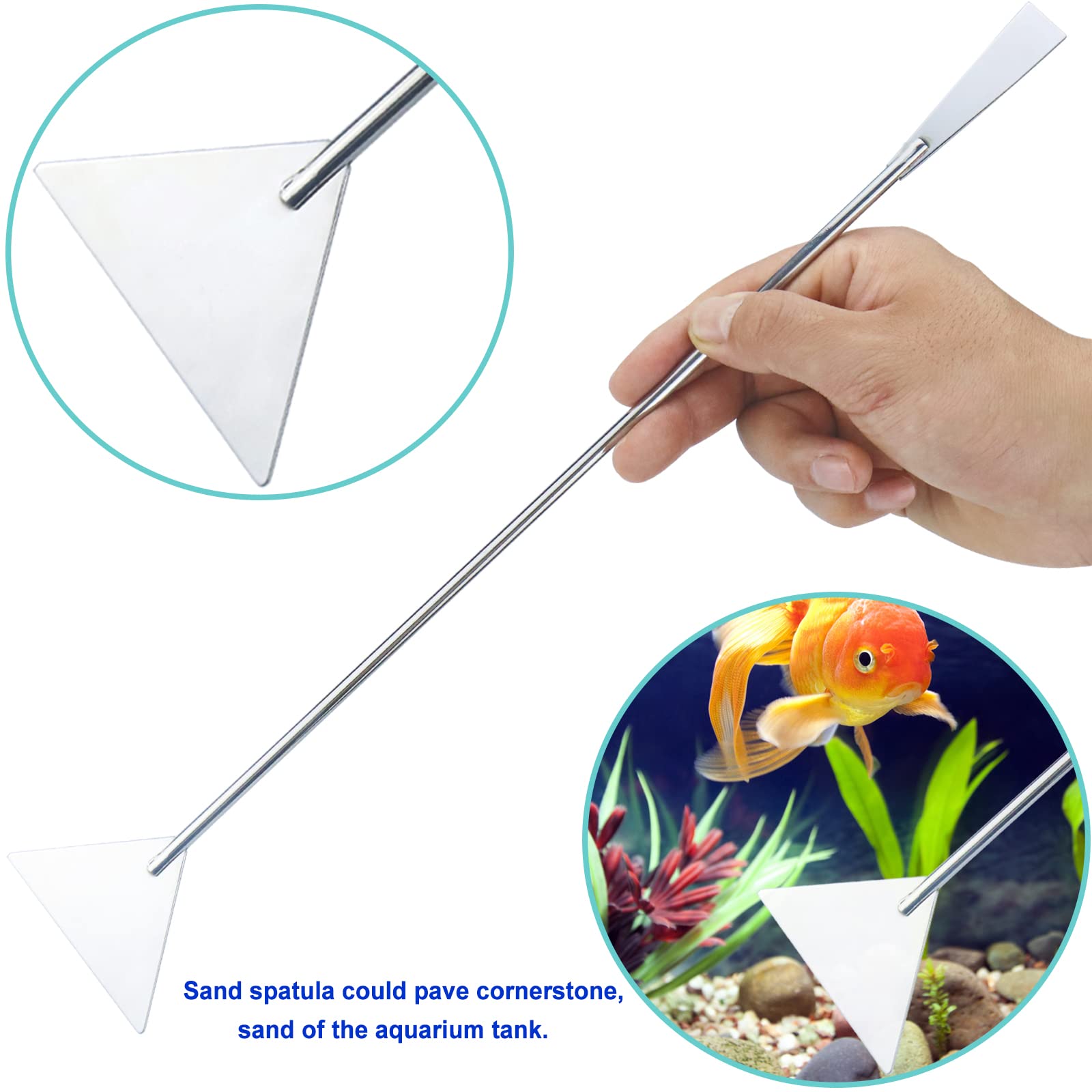 WORFACE aquarium aquascape tools kit anti-rust stainless steel finish resists corrosion.