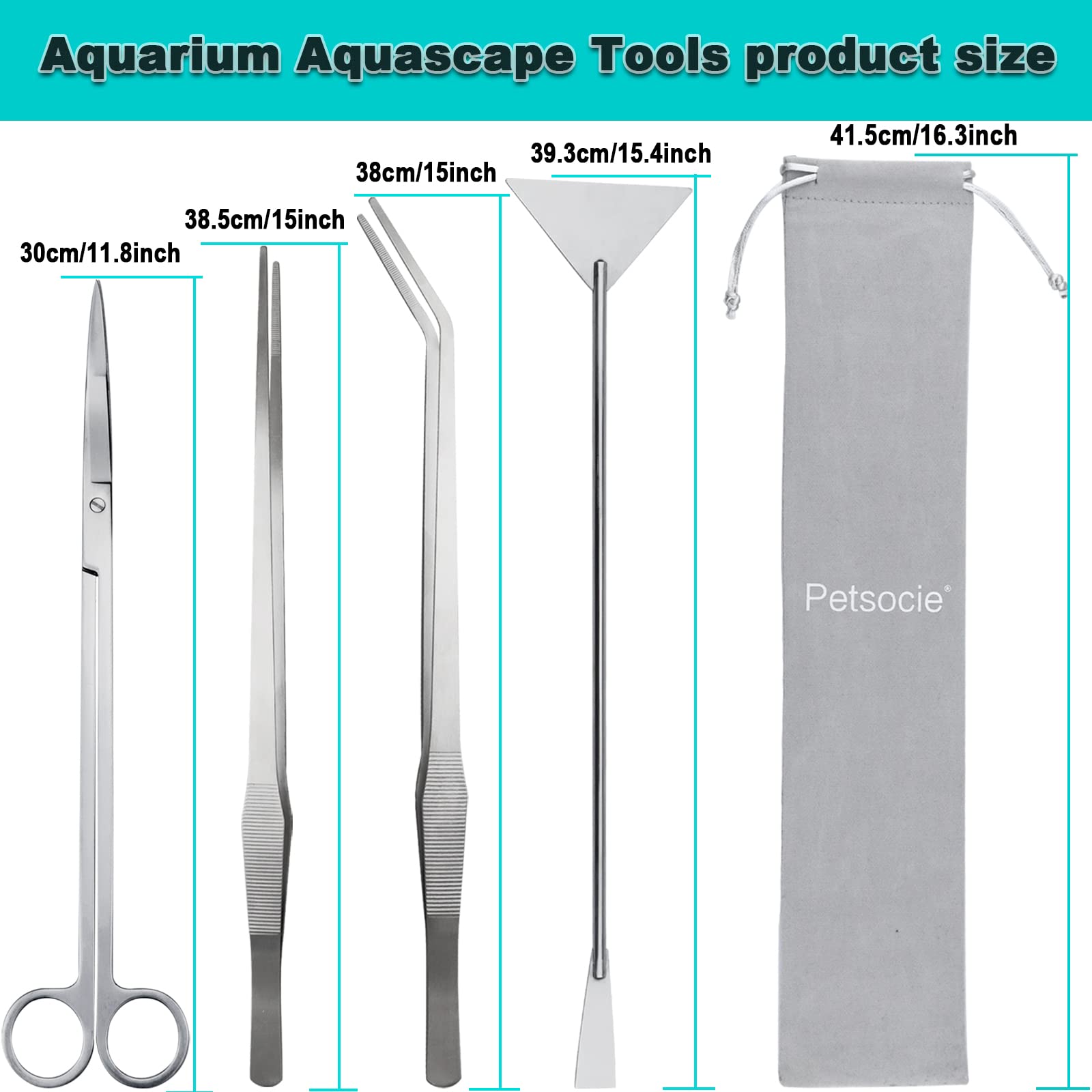 WORFACE aquarium aquascape tools kit straight tweezers in-use for precise plant placement.