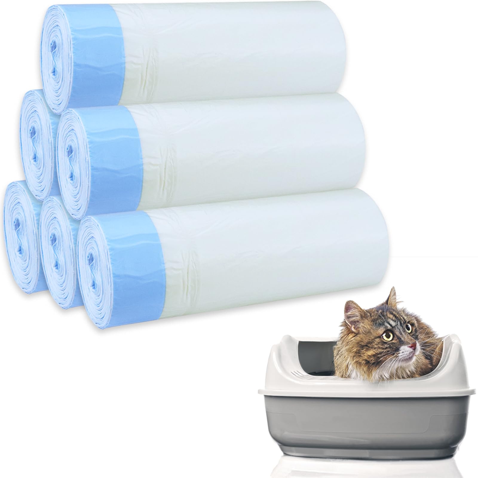 WORFACE cat litter liner 120-count bulk pack supports monthly maintenance and tidy waste management.