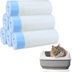 WORFACE drawstring bags roll shows easy, mess-free bag replacement and odor control.