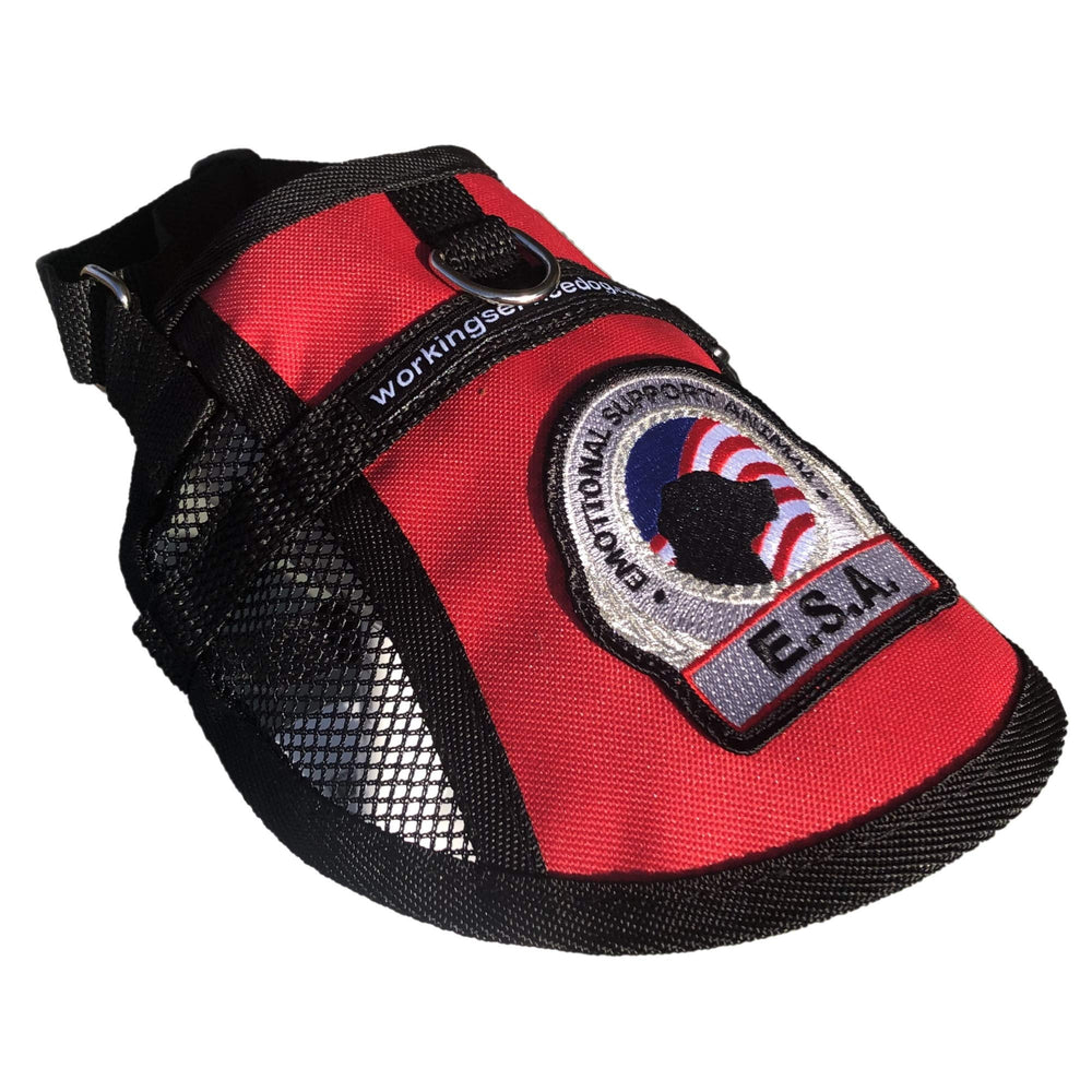 WORKINGSERVICEDOG vest includes cards for ESA documentation on the go.