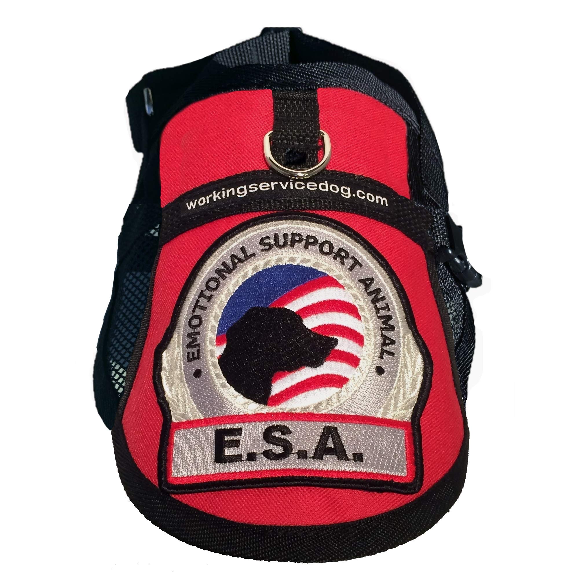 WORKINGSERVICEDOG vest mesh panel close-up conveys cooling airflow and lightweight feel.