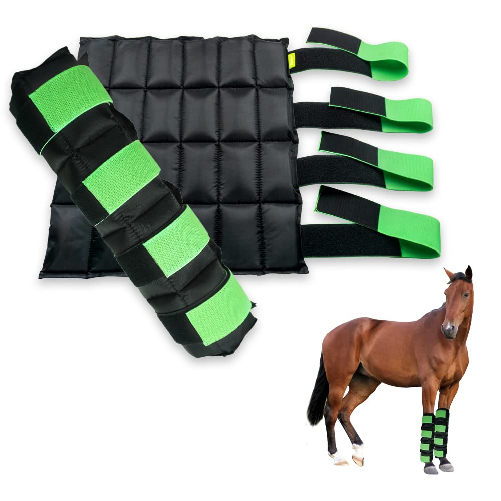 WORLD-BIO horse ice boots full-leg ice pack for leg and hoof relief.