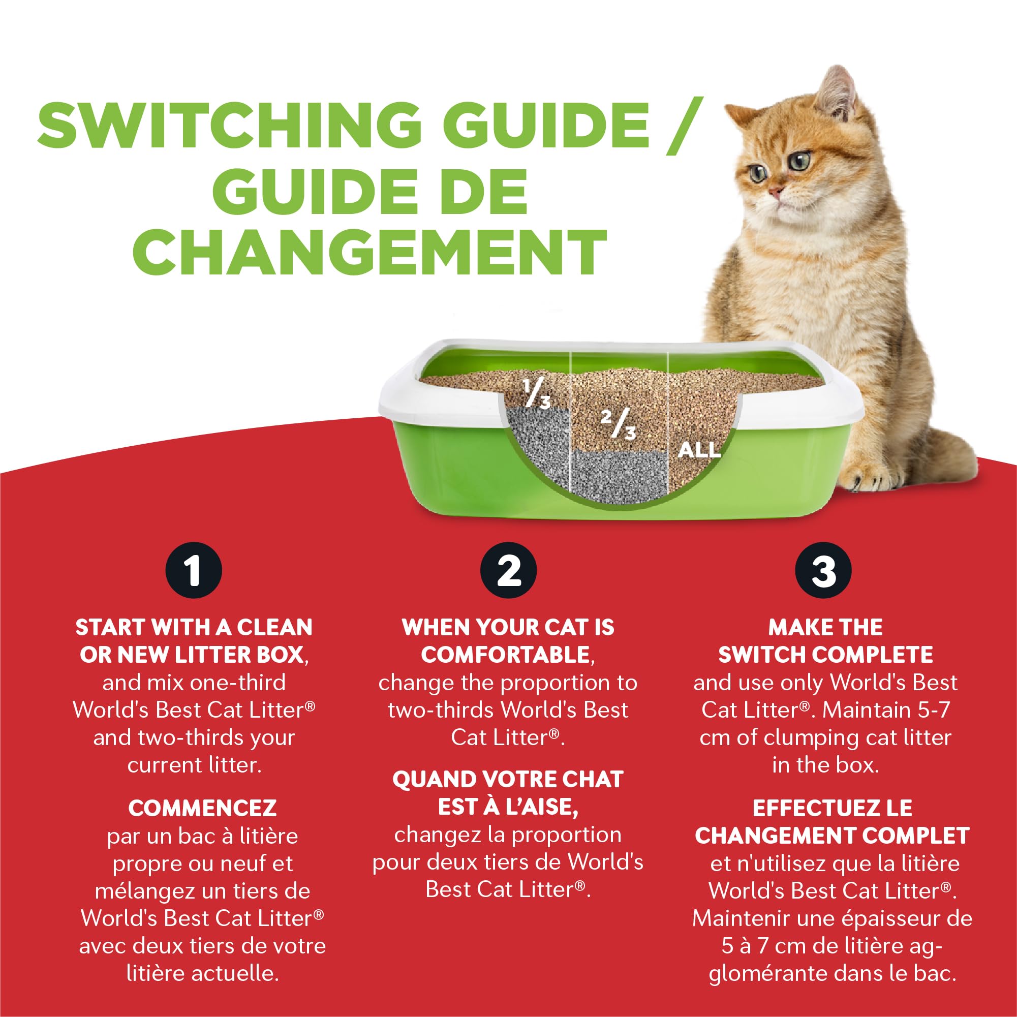 World's Best Cat Litter lightweight clumping texture enables quick cleanup