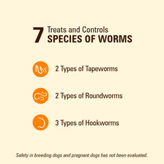 WORM X PLUS tabletas sabrosas para perros, fáciles de administrar.