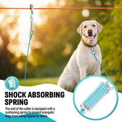 Wormutong dog trolley 15ft cable extends camping range while keeping supervision.