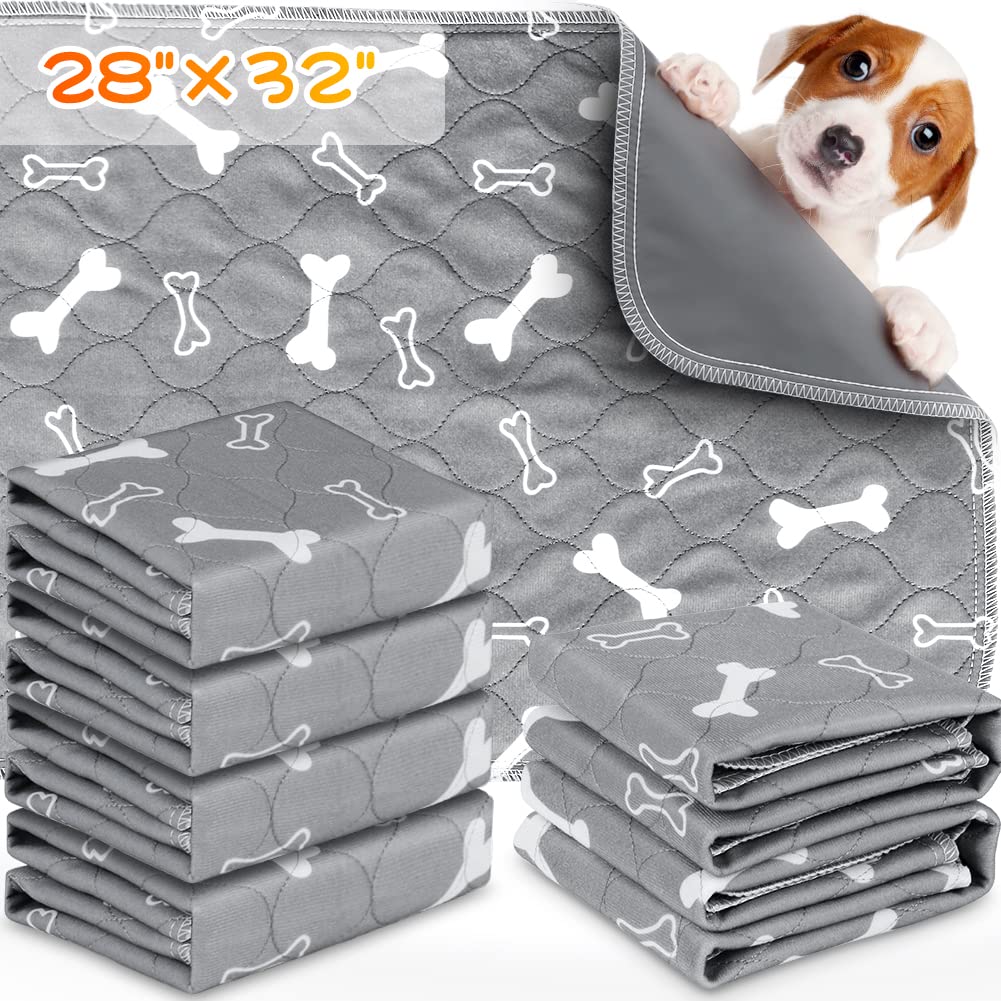 Wortade 6-pack washable dog pads bundle for training and mess containment