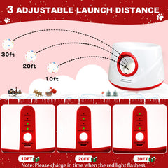 Wortade ball launcher with distance selector showing adjustable play range.