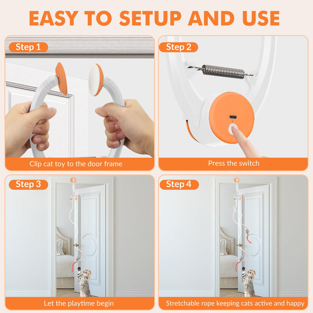 Wortade cat toy rechargeable battery for long-lasting, unplugged play