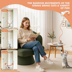 Wortade interactive cat toy 78-inch rope for versatile placement in any room