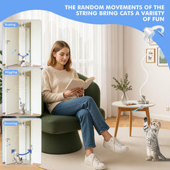 Wortade interactive cat toy ropes and feather mice provide durable, adjustable play for curiosity