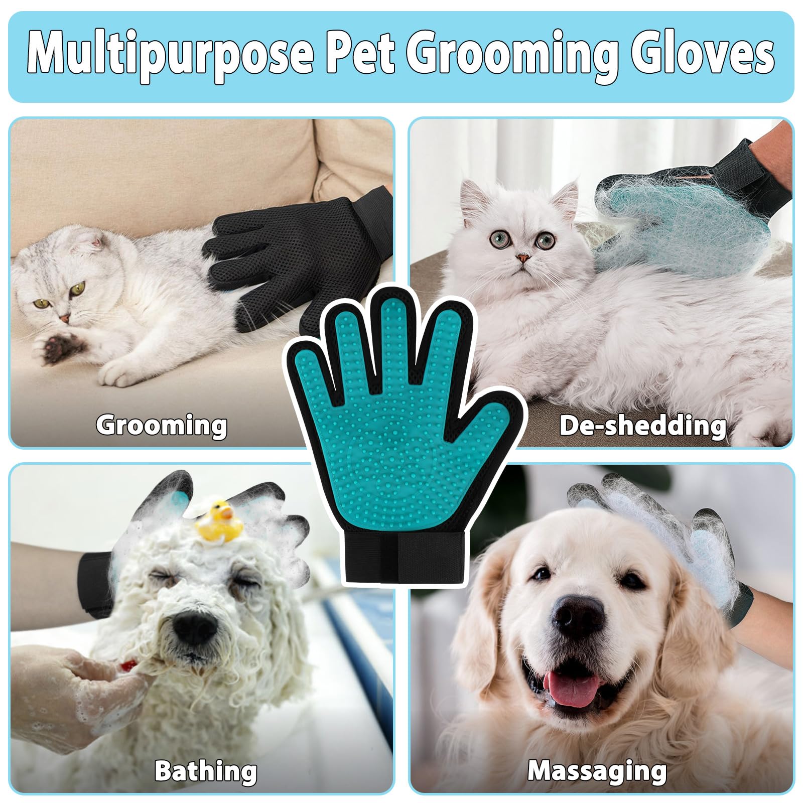 WOSWOK car mat and rug cleaning tool removes pet hair from tight spaces.