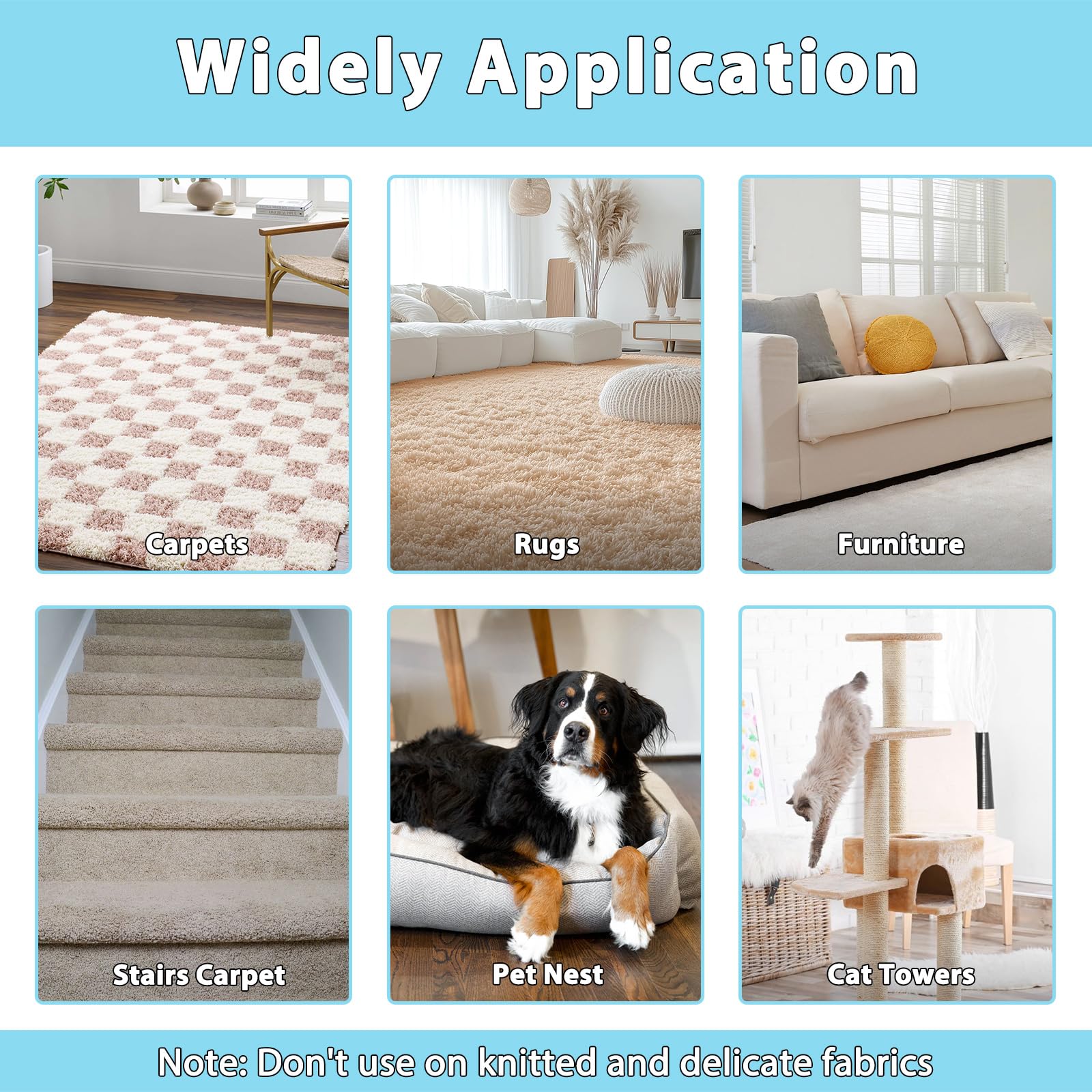 WOSWOK durable metal construction supports years of repeated pet-hair cleaning.