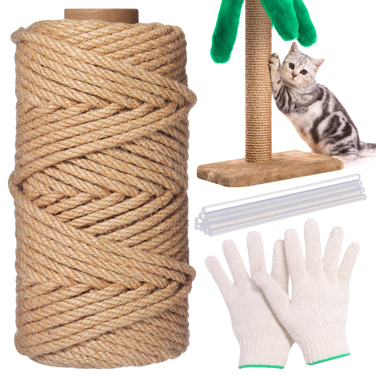 Wowangce cat rope spool 164ft demonstrates a durable replacement for scratching posts.