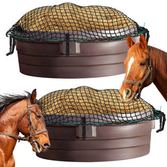 Wowangce hay nets (2pcs) with 1-4/7 inch holes for controlled feeding.