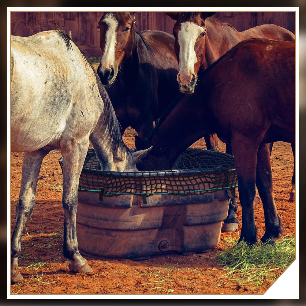 Wowangce large-capacity hay bag holds plenty of hay for livestock.