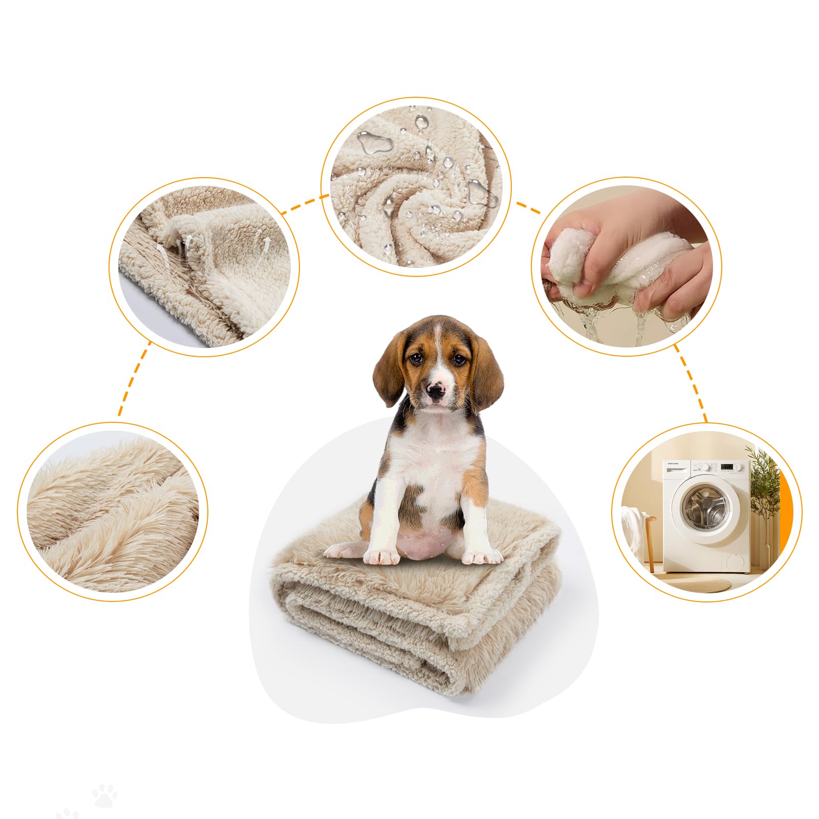 Wowchine calming dog blanket lightweight design for travel and car trips.