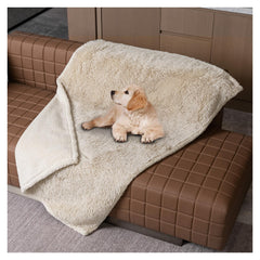 Wowchine calming dog blanket waterproof inner layer keeps surfaces dry.
